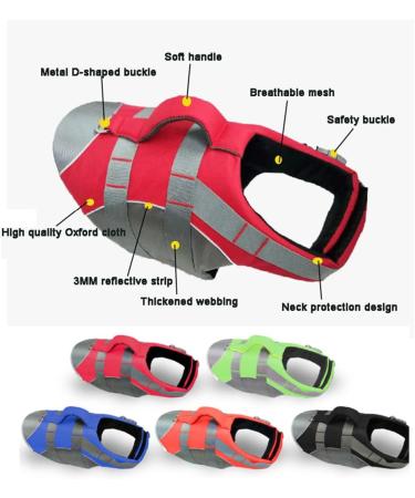Hzqifei Reflective Dog Life Jacket - Premium Swimming Vest for Small Medium & Large Dogs (XL Red) - Safe & Stylish Waterproof Training Gear - Buy Online on GoSupps.com