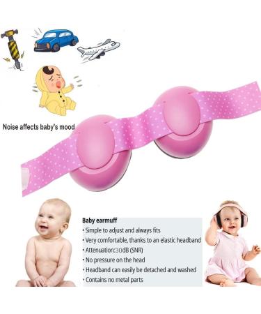 Inelihoo Baby Capsule Ear Protector for Infants | Adjustable Noise-Canceling Headphones (0-3 Years) - Pink - Buy Online on GoSupps.com