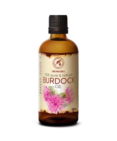 Burdock Root Oil 3.4 FL Oz - 100% Pure & Natural - Arctium Lappa Root - Best Hair Oil - great benefits for Skin - Hair - Face - Body care - Glass Bottle - Oils Burdock