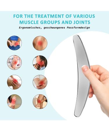 Premium Stainless Steel Gua Sha Tool for Lymphatic Drainage & Full Body Massage - Pain Relief & Cellulite Treatment | D+Y - Buy Online on GoSupps.com