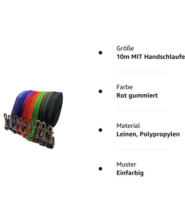 Drag Line Dog Leash - 10m Rubberized Tracking Line for Medium & Large Dogs with Hand Loop - Durable & Waterproof - Buy Online on GoSupps.com