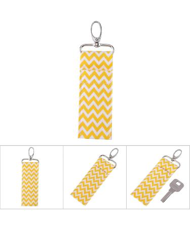 Mod le de motif d'onde porte-rouge l vres Keychain Pouche m res jaune gris noir rose clair violet bleu marine mini charme de mode praticienne cl s sac dos sac dos (Couleur jaune) - Buy Online on GoSupps.com