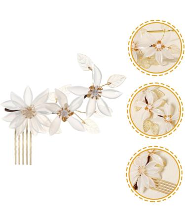 MAGICLULU Flower Comb Bridal Hair Accessory Wedding Hair Comb Combs Tiara Wedding Hair Accessories Wedding Bridal Hair Comb Crystal Hair Comb Crystal Bridal Hair Comb The Flowers Headgear - Buy Online on GoSupps.com