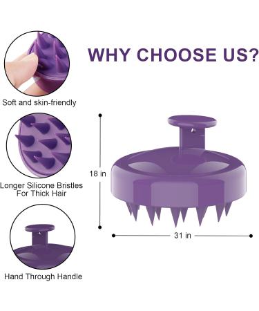 Hbaid Root Comb Applicator Bottle with Scalp Massager Shampoo Brush - Purple Set for Hair Coloring, Dyeing, and Scalp Treatment - Buy Online on GoSupps.com