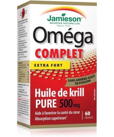 Jamieson Omega Complete Super Krill 500mg 60's 60 Softgels 60 count (Pack of 1) - Buy Online on GoSupps.com