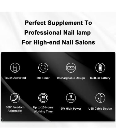 Bewinner Gouslandeck Gel NAIL LAMP USB 9W LED NAIL Manicure DROYER LAMP Rotatable Fast 60S Timer Curing Light for Home Diy Manicure Rosy Light Rosy Light Rosy Light White - Buy Online on GoSupps.com