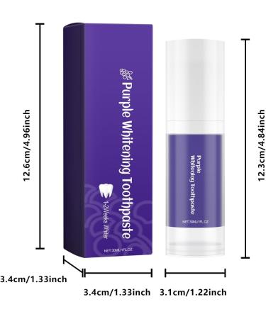 Purple Teeth Whitening Toothpaste 30ml - Brighten Your Smile | Color Correct Stains from Coffee & Yellow Teeth - Buy Online on GoSupps.com