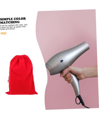 BIUDECO 3pcs Hair Dryer Storage Bag Travel Storage Bag Blow Dryer for Curly Hair Flannel Red - Buy Online on GoSupps.com