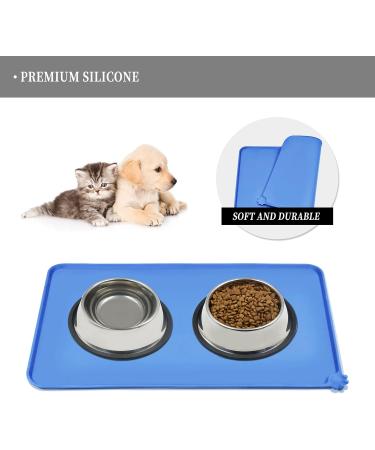 Reopet Silicone Feed Mats for Pets - Waterproof Dog & Cat Mats with Elevated Edges | 53 x 37 cm - Perfect for Mess-Free Feeding - Buy Online on GoSupps.com