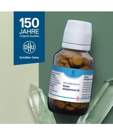 Buy DHU Sch ßler-Salt No. 5 Potassium Phosphoricum D12 - 420 Tablets | Mineral Salt for Nerves & Psyche | Eco-Friendly Pharmaceutical Glass - Buy Online on GoSupps.com