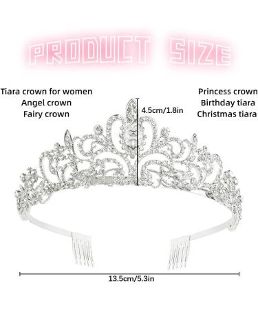Crystal Tiara Crown Headband for Women Girls - Crystal Headband Elegant Princess Crown with Combs Rhinestone Crown for Bridal Wedding Prom Birthday Party Cosplay Christmas Halloween Hair Accessories 01 - Buy Online on GoSupps.com