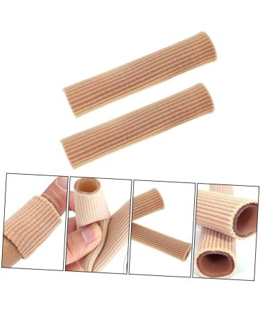 PLAFOPE 2pcs Gel Finger Toe Cover Thumb Protector - Elastic Silicone Wrap Bandages for Toe and Finger Support - Flesh Color - Buy Online on GoSupps.com
