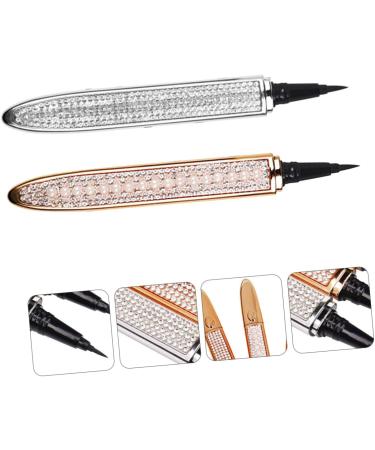 FRCOLOR 2pcs Diamond Eyeliner Rhinestone Eyeliner Metallic Eyeliner Eye Grooming Pens Water Proof Beauty Pen 1 count (Pack of 1) Assorted Color - Buy Online on GoSupps.com