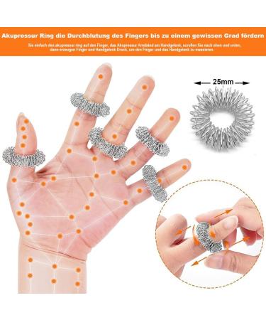 2 Magnetic Acupressure Balls & 5 Rings & 2 Bracelets 47mm Stress Relief Massage Tools for Fingers - Buy Online on GoSupps.com