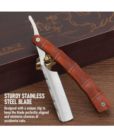 Professional Straight Blade Razor Kit - Stainless Steel Shaver for Men | Home & Salon Grooming - International Shipping Available - Buy Online on GoSupps.com