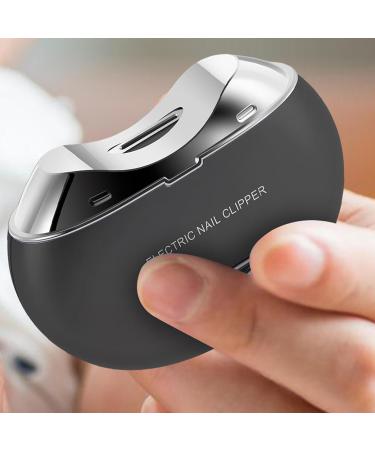 Fingernail Trimmer Electric | Safety Fingernail Trimmer - Rechargeable Clipper LCD Digital Display Nail Scraps Storage Clipper with Light & 3 Speeds for Children Kids Adult Black - Buy Online on GoSupps.com