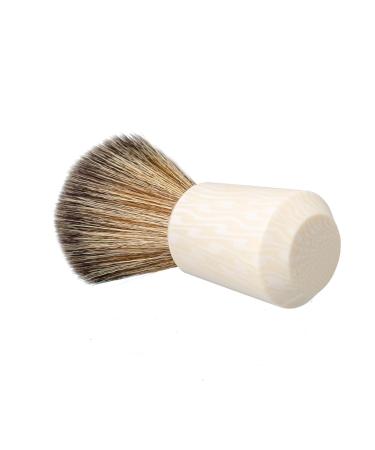 Folpus Beard Shaving Brush Hairdressing Tool Resin Handle Nylon Bristles for Salon Barbershop White
