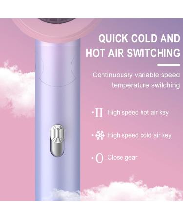 Ionic Hair Dryer - Blue Light Hair Care Gradient Hair Dryer Electric Hair Dryer Household Constant Temperature Cold and Hot Silent Hair Dryer - Fashion Lightweight Portable Travel Hairdryer - Buy Online on GoSupps.com