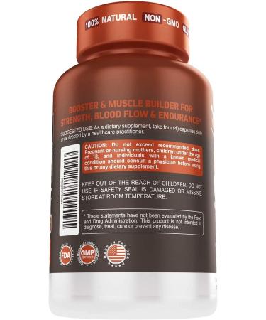 High Strength Nitric Oxide Booster - L Arginine, L-Citrulline Malate & AAKG for Muscle Growth, Energy & Vascularity - Buy Online on GoSupps.com