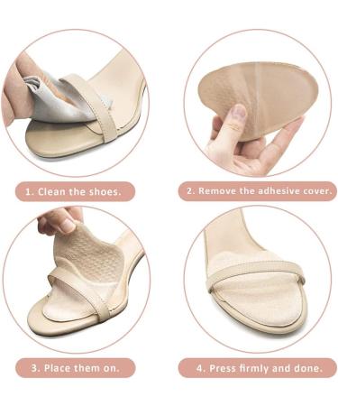 Metatarsal Pads for Women | Forefoot Cushion Inserts & High Heel Ball of Foot Cushions | Reduce Foot Pain & Slip with YJZD-Black - Buy Online on GoSupps.com