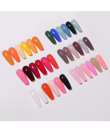 Layhou 6 Colors Dip Powder Nail Kit - Nail Dipping Powder Kit Powder Nails Dipping Powder Set for DIY Salon No LED Nail Lamp Needed Nail Art Manicure with Base Top Coat Activator (Set 5) 05 - Buy Online on GoSupps.com