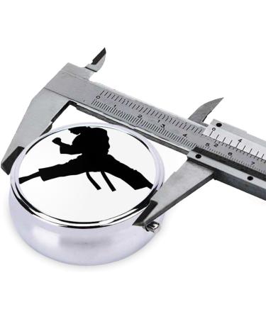 Taekwondo Pill Box - Mini Round 3 Compartment Medicine Organizer for Travel & Home - Buy Online on GoSupps.com