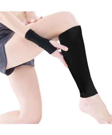 Fulenyi sleeves to support the legs support of the leg cuff and shin rails compression stockings without foot breathable calf rails rails and supports for the legs black M