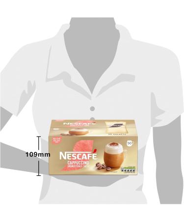 NESCAF Gold Cappuccino Unsweetened Taste Instant Coffee Sachets - 50 x 14.2g - Buy Online on GoSupps.com