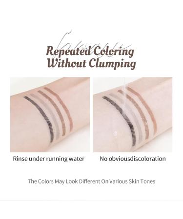 Buy Long-Lasting Waterproof Eyebrow Pencil with 4 Fork Tip Design - Gray | Stereoscopic Eye Makeup for Perfect Brows - Buy Online on GoSupps.com
