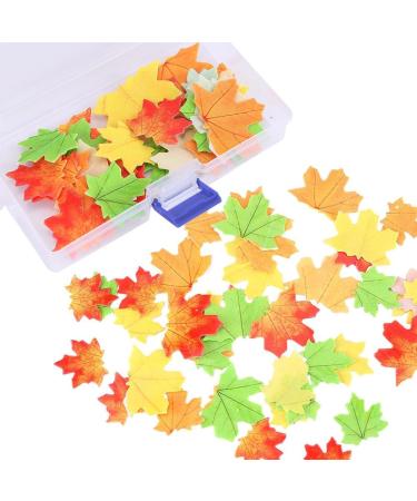 Pack of 110 Edible Maple Leaf Cupcake Toppers Maple Leaf Cake Decoration Cupcake Toppers Autumn Leaves Muffin Decoration for Thanksgiving Baby Shower Kids Birthday Party Cake Decorations 110pcs Multi Colour - Buy Online on GoSupps.com