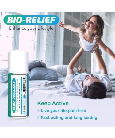 BIO-Relief Pain Relief Gel 3 oz Roll-on | 10% Menthol & Arnica | Fast Acting Topical Analgesic for Arthritis, Muscle and Joint Pain - Buy Online on GoSupps.com
