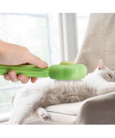 Moseem Pet Hair Cleaner Brush - Cat & Dog Grooming Tool for Shedding - Removes Loose Undercoat - Short/Long Haired Cats - Green - Buy Online on GoSupps.com