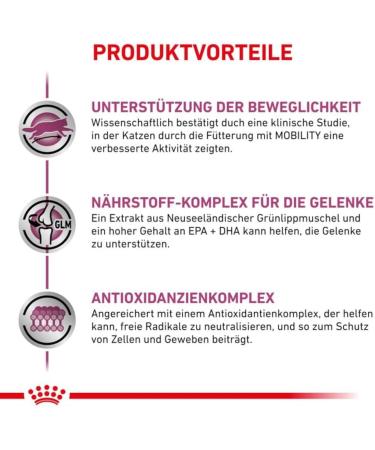 ROYAL CANIN Veterinary Mobility | 400 g | Dry food for cats | Complete food for adult cats with joint problems | to support joint function - Buy Online on GoSupps.com