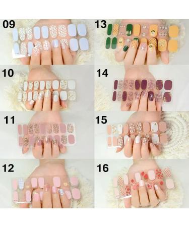 Full Cover Nail Art Tips 3D French Design Gel Nail Sticker Semi-cured Nail Stickers Korean Semi-baked(05) Style05 - Buy Online on GoSupps.com