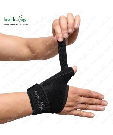 HealthAndYoga GuardNHeal Thumb Spica Support Splint - Universal Size for Right & Left Hand - Effective Thumb & Metacarpal Immobilizer with Double Strapping - Buy Online on GoSupps.com