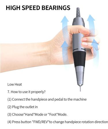 Nail kit Electric Nail Drill 32W 35000 RPM Manicure and Pedicure Kit with LCD Speed Control Display Portable Nail Tools Nail kit for Beginners with Everything Set1 - Buy Online on GoSupps.com