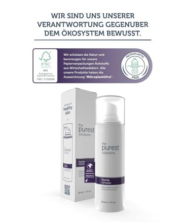 Purest Solutions Peptide Complex Serum - Vegan Anti-Aging & Skin Rejuvenation - Supports Collagen Anti-Wrinkle Care - Eco-Friendly (30 ml) - Buy Online on GoSupps.com