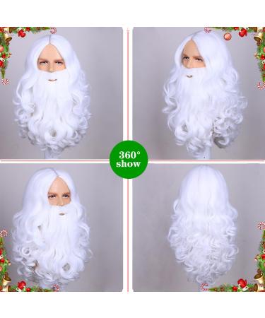 Buy Festive Santa Wig Beard & Eyebrow Set - Realistic Heat Resistant & Adjustable for Christmas Cheer - Buy Online on GoSupps.com