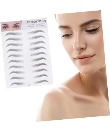 Angoily 4 Pcs 3d Eyebrow Stickers Nail Rings Cute Hair Rope Double Ball Eyebrow Tool 6 Proof Template ze008x2pcs Blackx2pcs - Buy Online on GoSupps.com