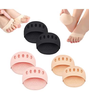 Cushioning Ice Silk High Heel Insoles  Ufootdepot Fabric Forefoot Pads for Women  Foot Comfort Pads  Comfortable Non-Slip Toe Cushion Pads (3pairs -A)