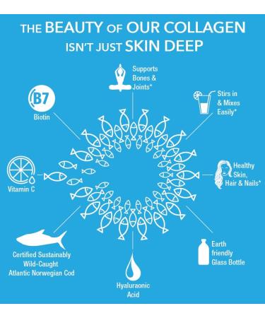 Nature's Answer Marine Collagen Liquid | Wild Caught Norwegian Cod | Collagen Peptides with Hyaluronic Acid & Biotin | 8oz | Gluten-Free | Supports Healthy Hair, Skin, Nails & Joints - Buy Online on GoSupps.com
