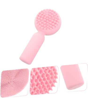 Angoily Silicone Face Brush Face Exfoliator Face Scruber Exfoliate for Face Scrubber Facial Exfoliator Silicone Face Scrubber for Women 3d Manual Cleansing Brush Pink Silica Gel - Buy Online on GoSupps.com