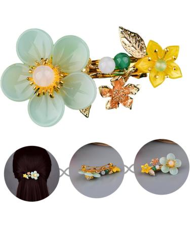 DOITOOL Hairpin Wedding Hair Clip Vintage Metal Hair Barrettes Hair Barrettes for Women Hair Accessory for Women Spring Flower Hair Barrettes Girl Back of Head Agate Miss - Buy Online on GoSupps.com