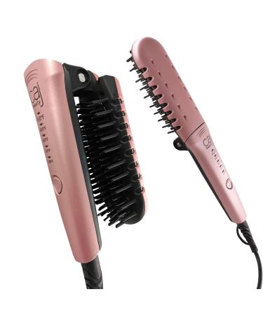 CAJ Beauty Foldable Thermal Glide Brush 1" Titanium Plates Thermatru Technology Beveled Glide System 5-Temp Settings with Rapid Heat-up Times and a Professional 9-FT Stylist Swivel Cord