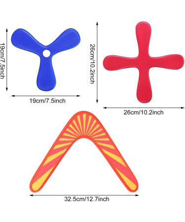 Tatuo Set of 3 Returning Boomerangs for Athletes and Beginners - Wood and Soft Boomerangs for Sports Games - Ideal for Young Throwers - Parental Supervision Required - Buy Online on GoSupps.com