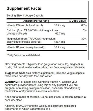 Swanson Albion Chelated Magnesium & Calcium 2:1 Ratio - 90 Veg Capsules - Buy Online on GoSupps.com