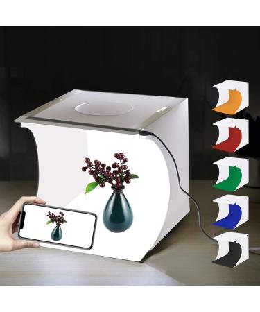 Mini Photo Studio Box, PULUZ 20cm Portable Photography Shooting Light Tent Kit, White Folding Lighting Softbox with 20 LED Lights + 6 Backdrops for Product Display 20cm Shooting Tent - Buy Online on GoSupps.com