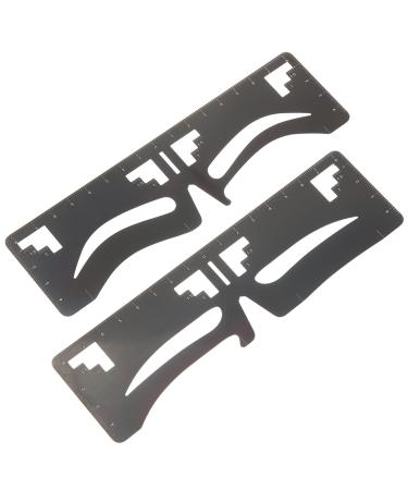 FOMIYES 4 Pcs Eyebrow Ruler Ink Stamps Eyebrow Shaping Stencil Tool Fake Brow Shaping Ruler Labeling Balance
