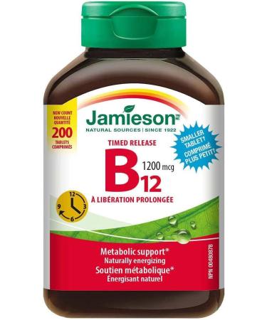 Jamieson Vitamin B12 1200mcg Timed Release 200 Tablets