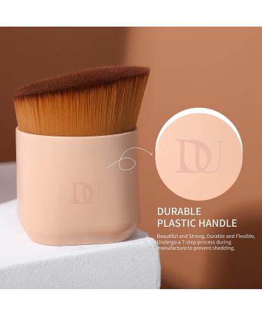 DUcare Kabuki Foundation Brush - Professional Flat Top Makeup Tool for Blending Liquid and Powder Makeup - Synthetic Golden - Buy Online on GoSupps.com